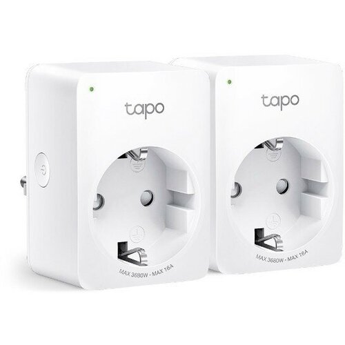 TP-Link Tapo P110(2-pack) Умная мини Wi-Fi розетка, 2 шт. умная розетка perenio power link pehpl01