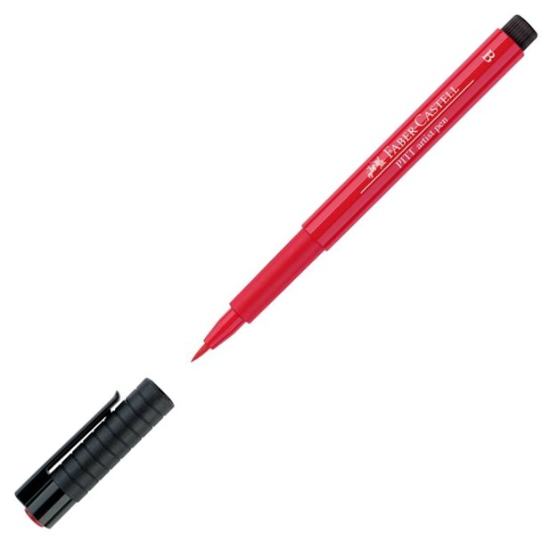 Ручка капиллярная Faber-Castell "Pitt Artist Pen Brush" (кисть, круглая) цвет 121 светло-красная герань (167421)