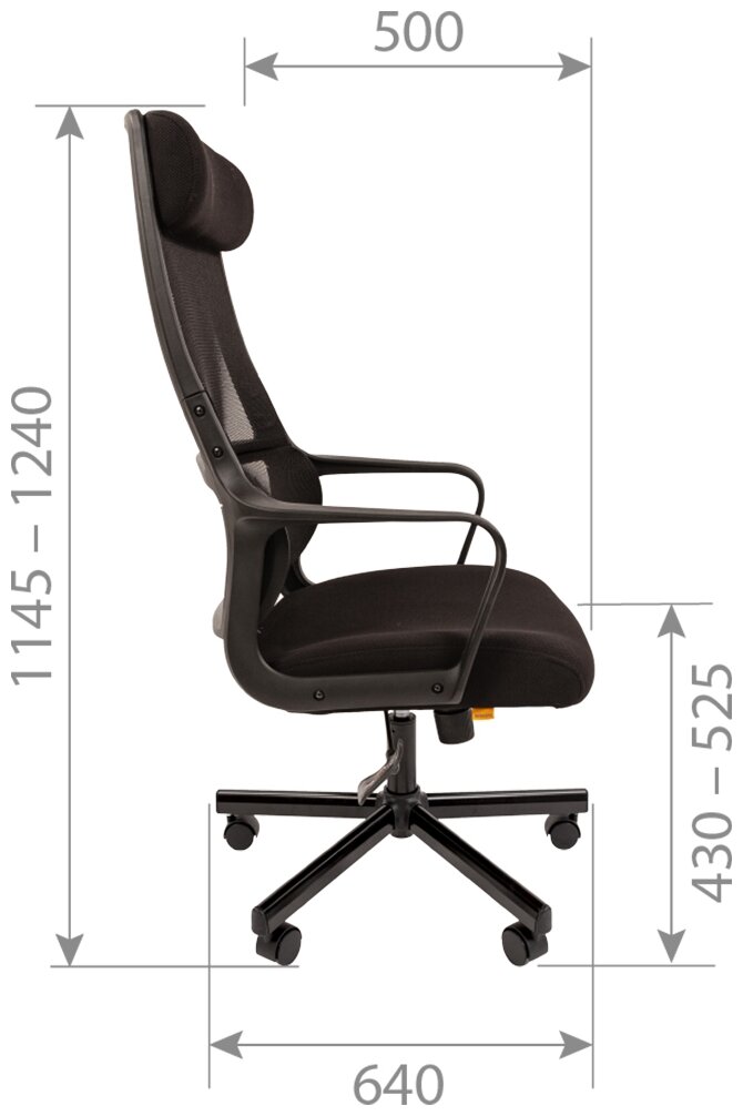 Компьютерное кресло Chairman 590 для руководителя, обивка: сетка/текстиль, цвет: черный - фото №10