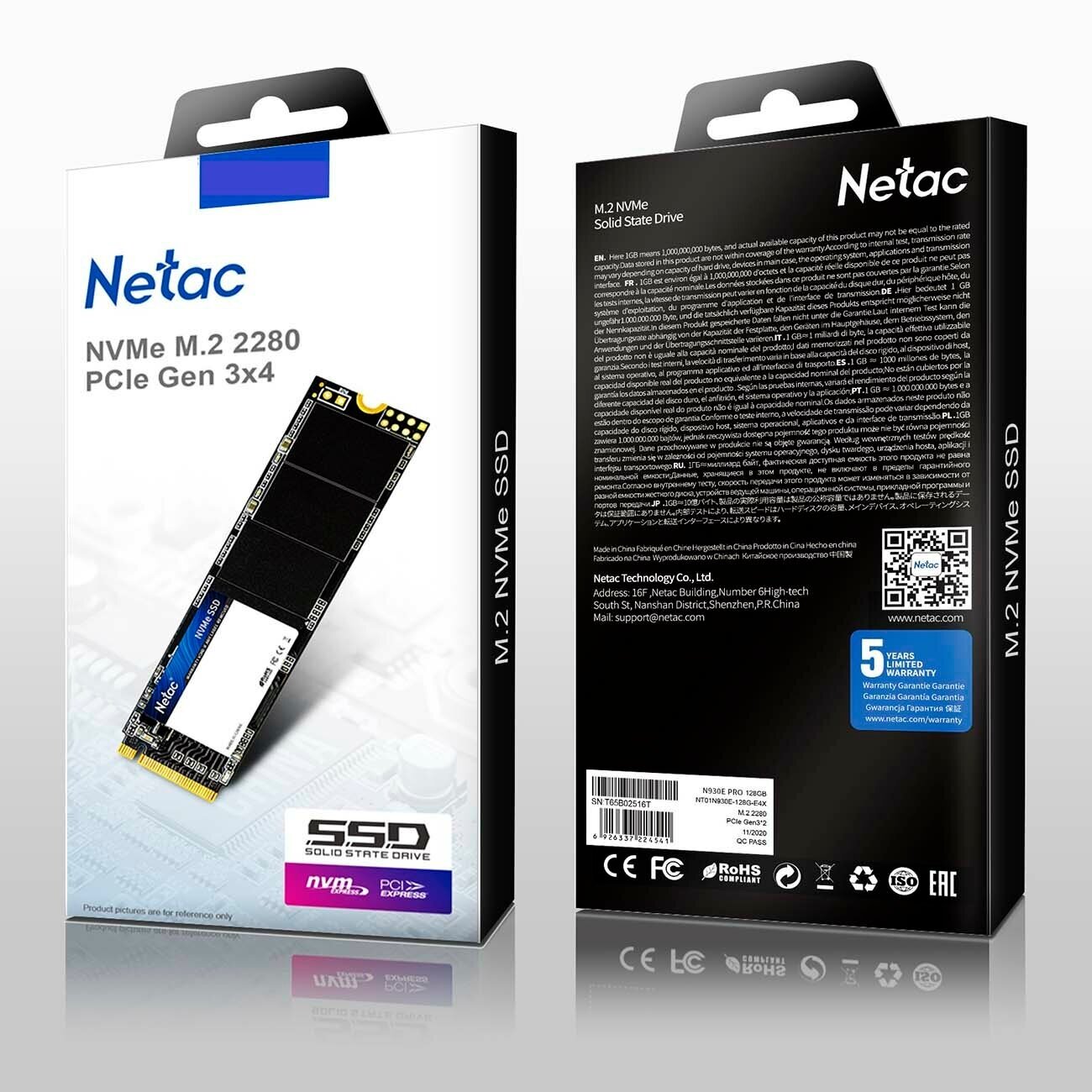 Твердотельный накопитель Netac N930E PRO 256 ГБ M2 NT01N930E-256G-E4X