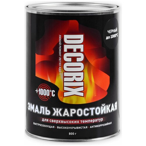 Эмаль жаростойкая Decorix (0,8кг) черный +1000°С (0752-01 DX)