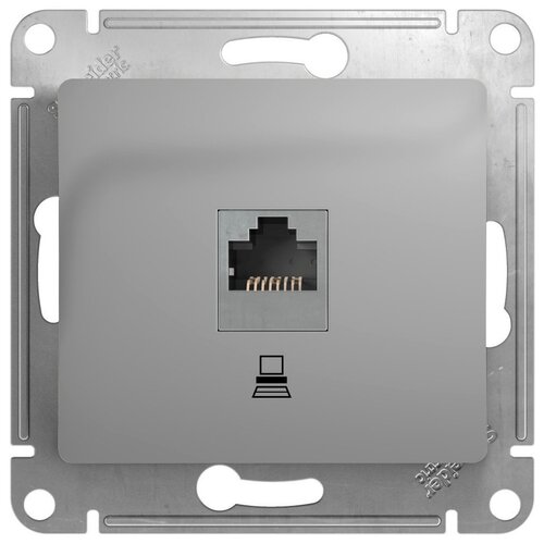 Розетка для интернета / телефона Schneider Electric GSL000381K, 6 шт. GLOSSA 8 шт schneider electric glossa молочный розетка компьютерная rj45 категория 5e механизм ip20 скрытая установка gsl000981k