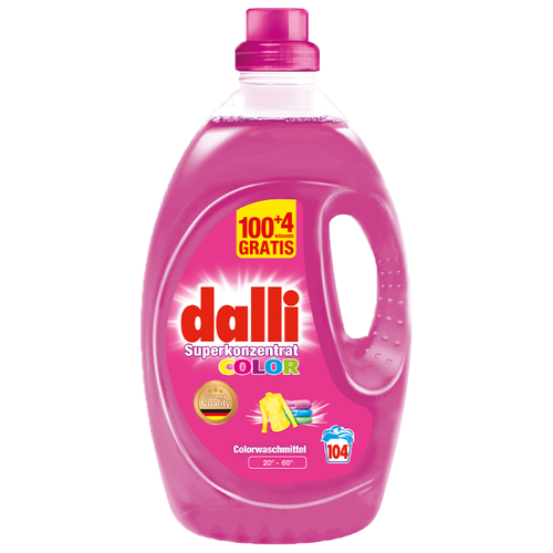 фото Гель dalli color superkonzentrat для цветного белья, 104 стирки, 3.65 л, бутылка