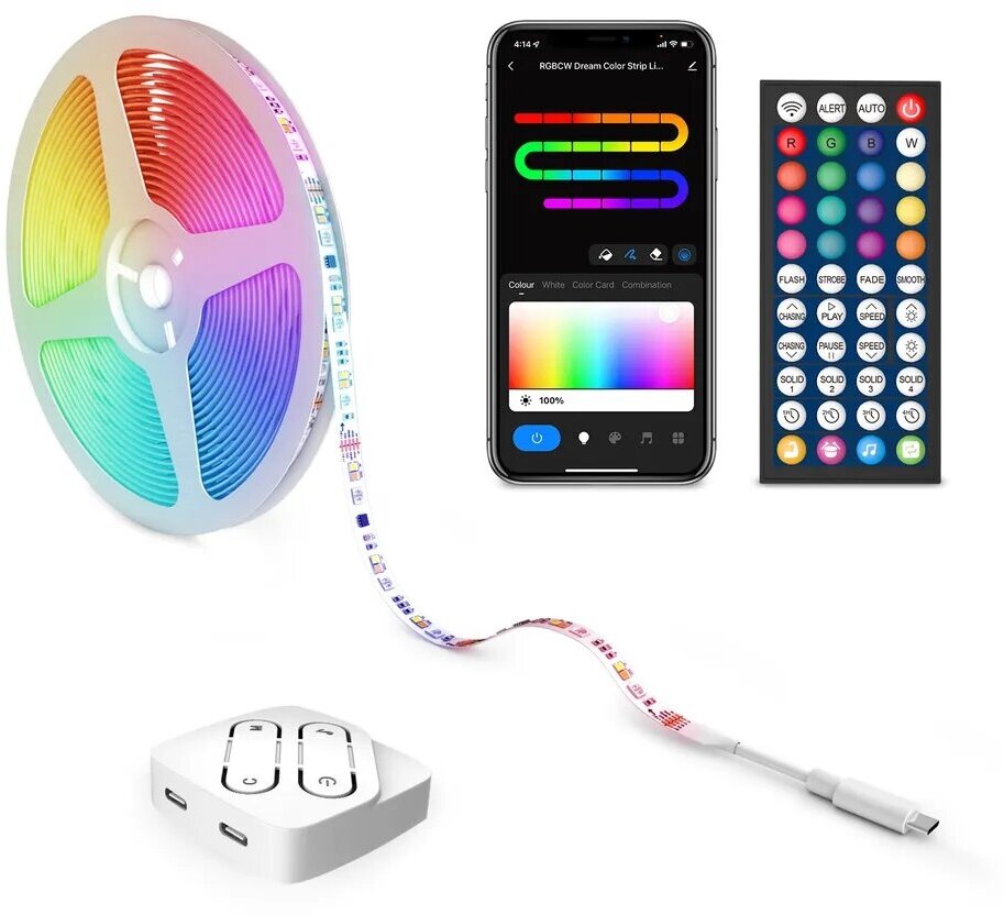 Светодиодная лента Hameneon 5м, 12В, IP65, 60 LED/m RGB - фотография № 2