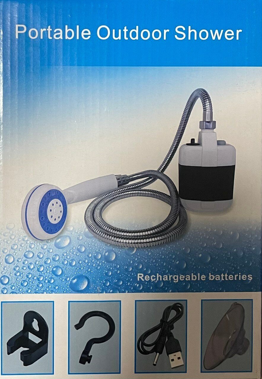 Переносной душ (походный) с аккумулятором и USB зарядкой - фотография № 3