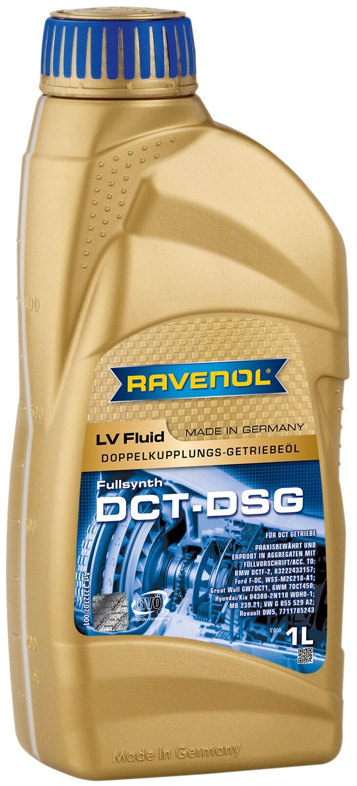 4014835878587_Трансмиссионное масло RAVENOL DCT/DSG LV Fluid (1л)