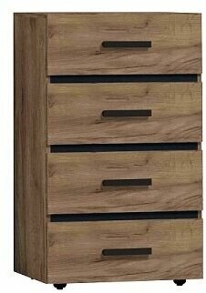 фото Nature 45 (спальня) Комод (Дуб табачный Craft-Черный)