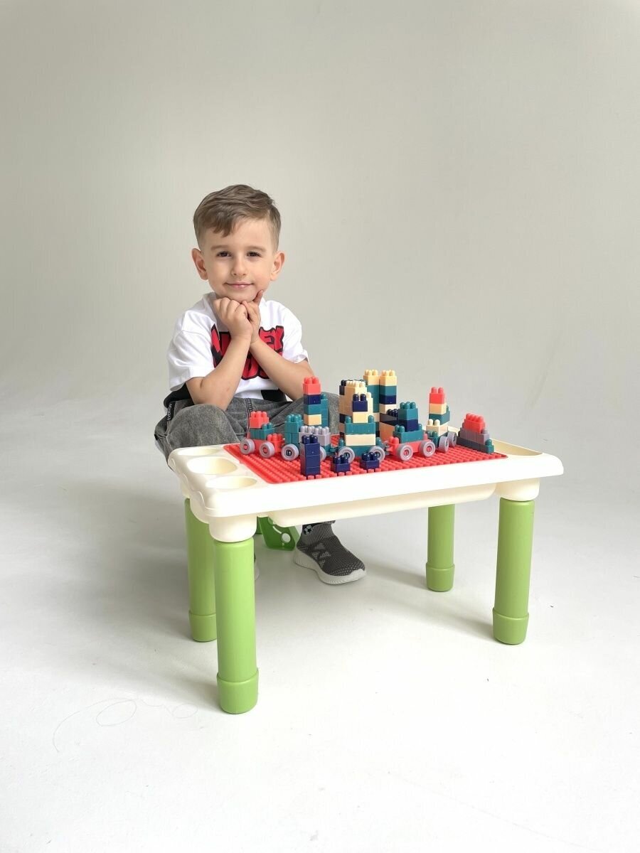 Детский развивающий стол и стул с конструктором - фотография № 4