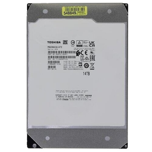 Toshiba 35 14TB Toshiba MG08 MG08ACA14TE SATA 6Gbs 7200rpm 512MB MG08ACA14TE 2463200₽