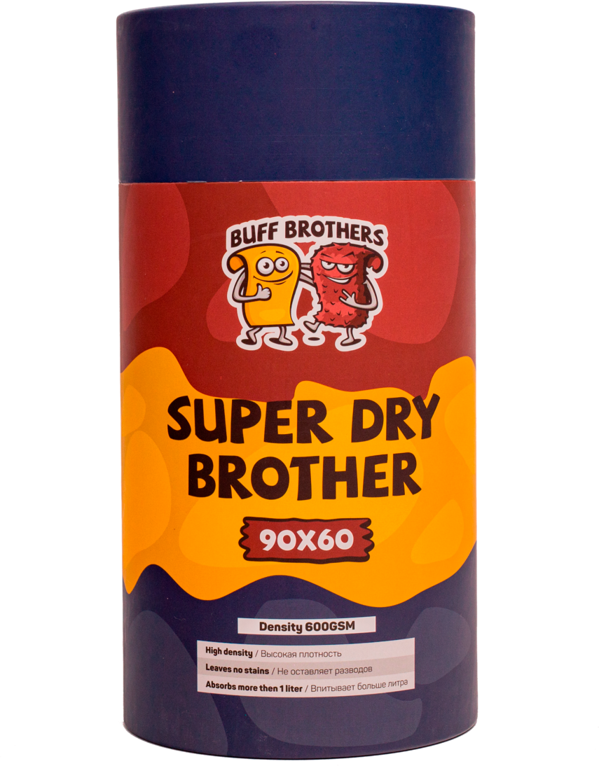 BUFF BROTHERS Микрофибра для сушки SUPER DRY BROTHER DARK BLUE 90x60 - фотография № 3