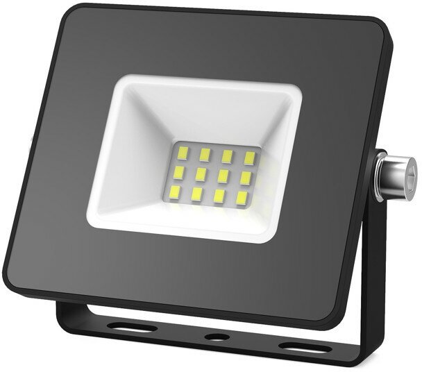 Прожектор gauss elementary 10вт led 850лм 6500к 240в ip65 черный