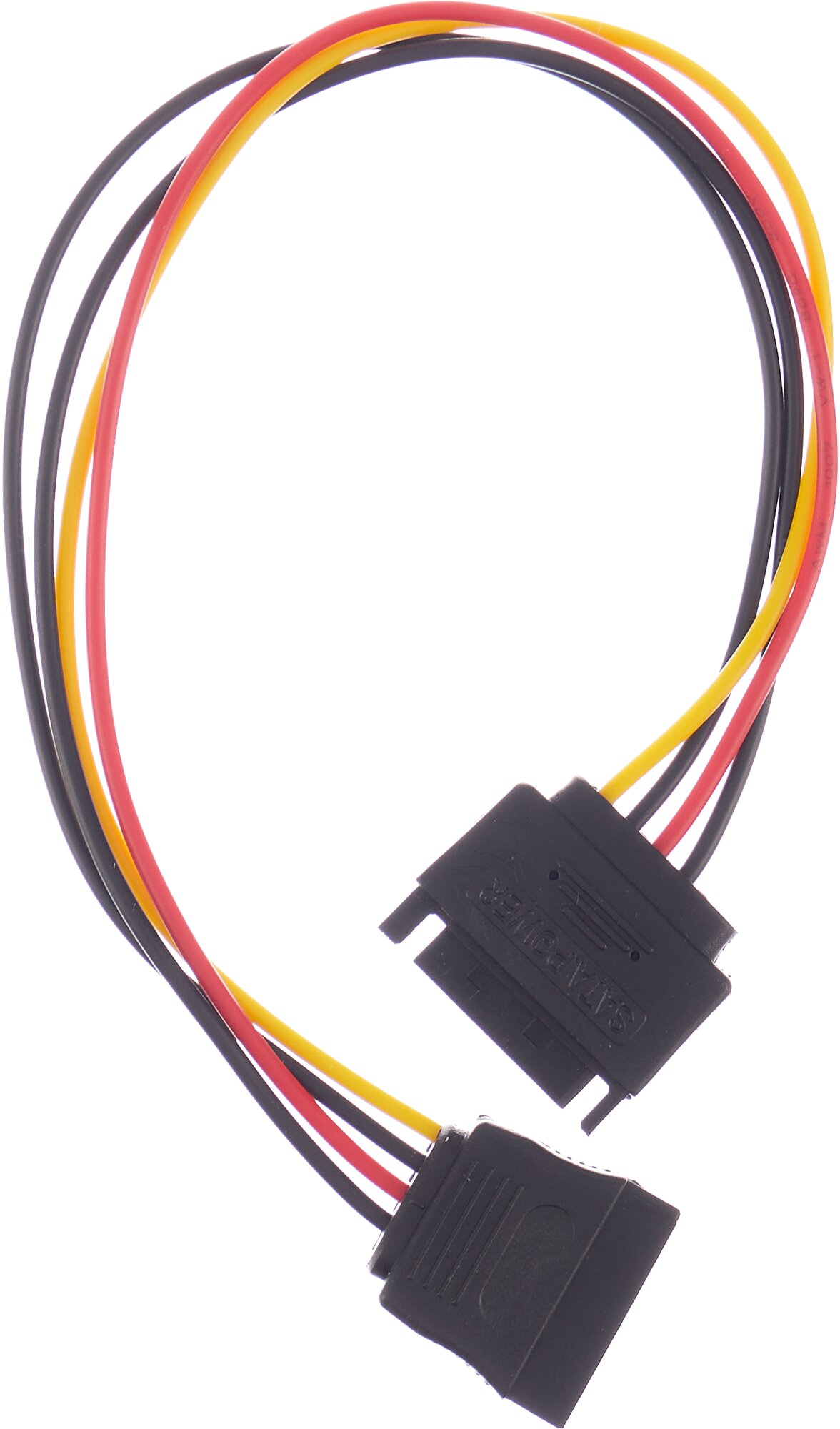 Переходник питания GSMIN WE38 SATA 15-Pin (F) - SATA 15-Pin (M) (Черный)