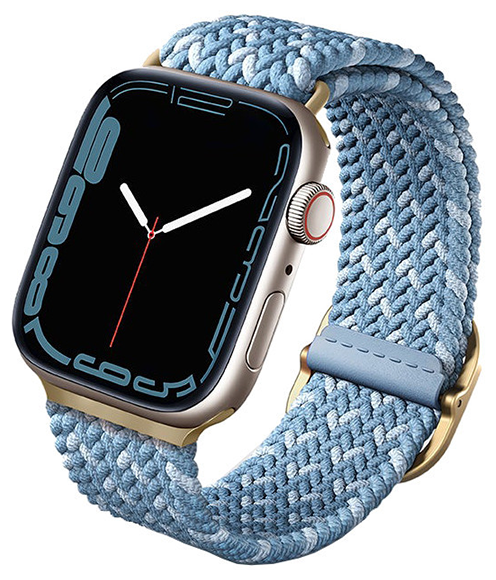 Ремешок Uniq Aspen DE strap для Apple Watch 41/40/38 мм цвет Лазурно-голубой (41MM-ASPDECBLU)