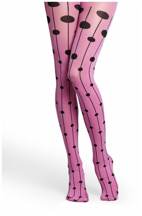 Колготки  Happy Socks, размер S/M, черный, розовый