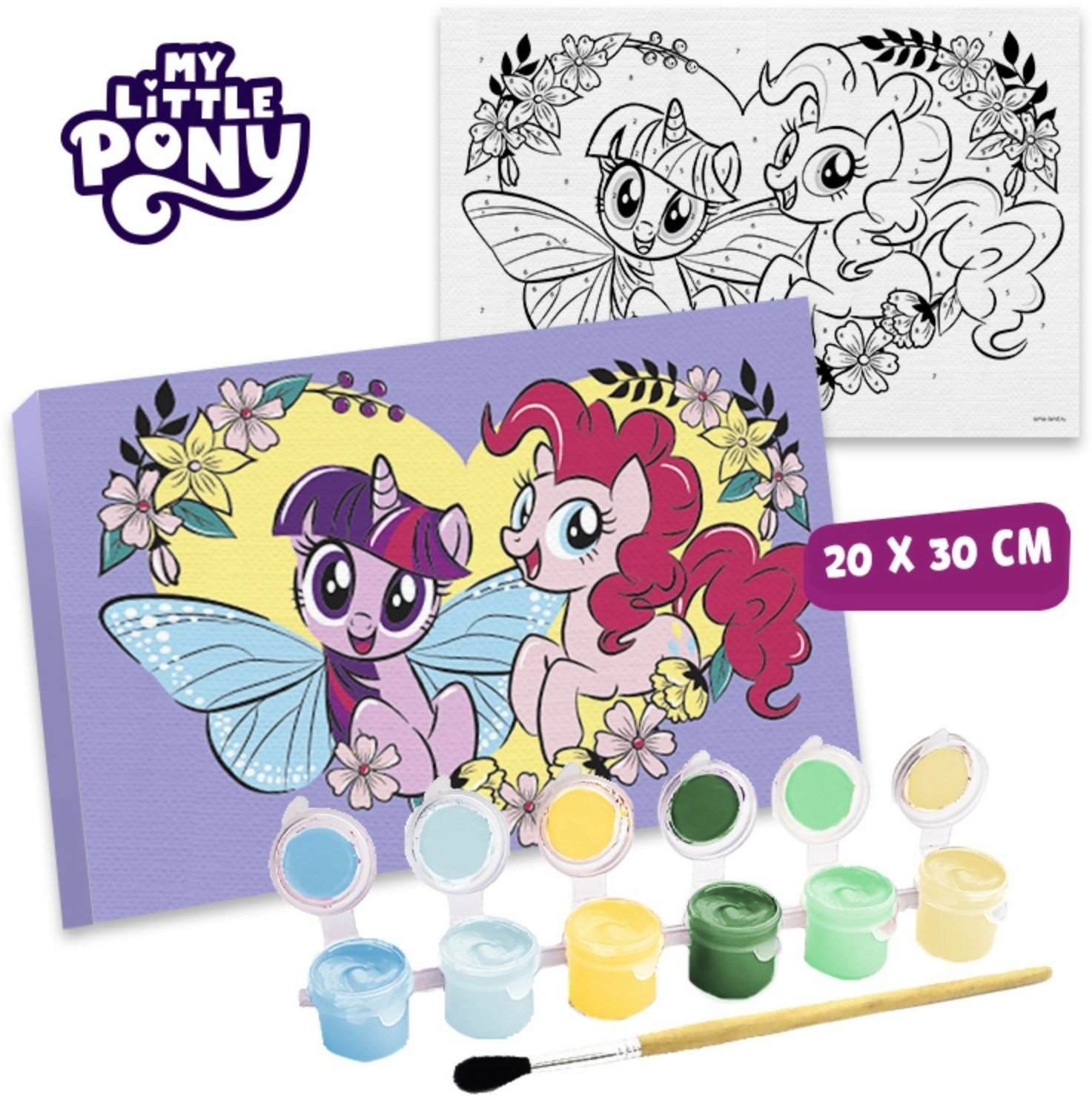 Картина по номерам «Сердце», My Little Pony, 20 х 30 см