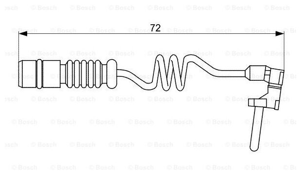 Датчик износа тормозных колодок задний Bosch 1987473057 для Mercedes-Benz G-class, Mercedes-Benz M-class, Mercedes-Benz W163