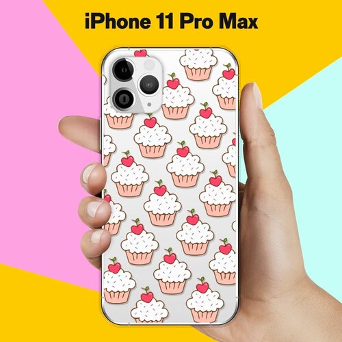 Силиконовый чехол Капкейки на Apple iPhone 11 Pro Max силиконовый чехол капкейки на apple iphone 7 plus