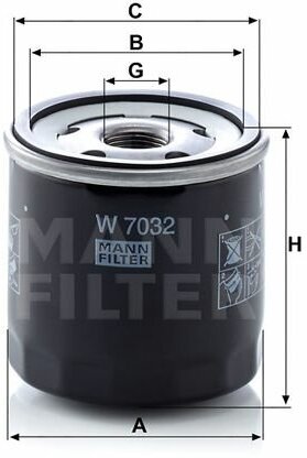 Масляный фильтр MANN-FILTER W7032