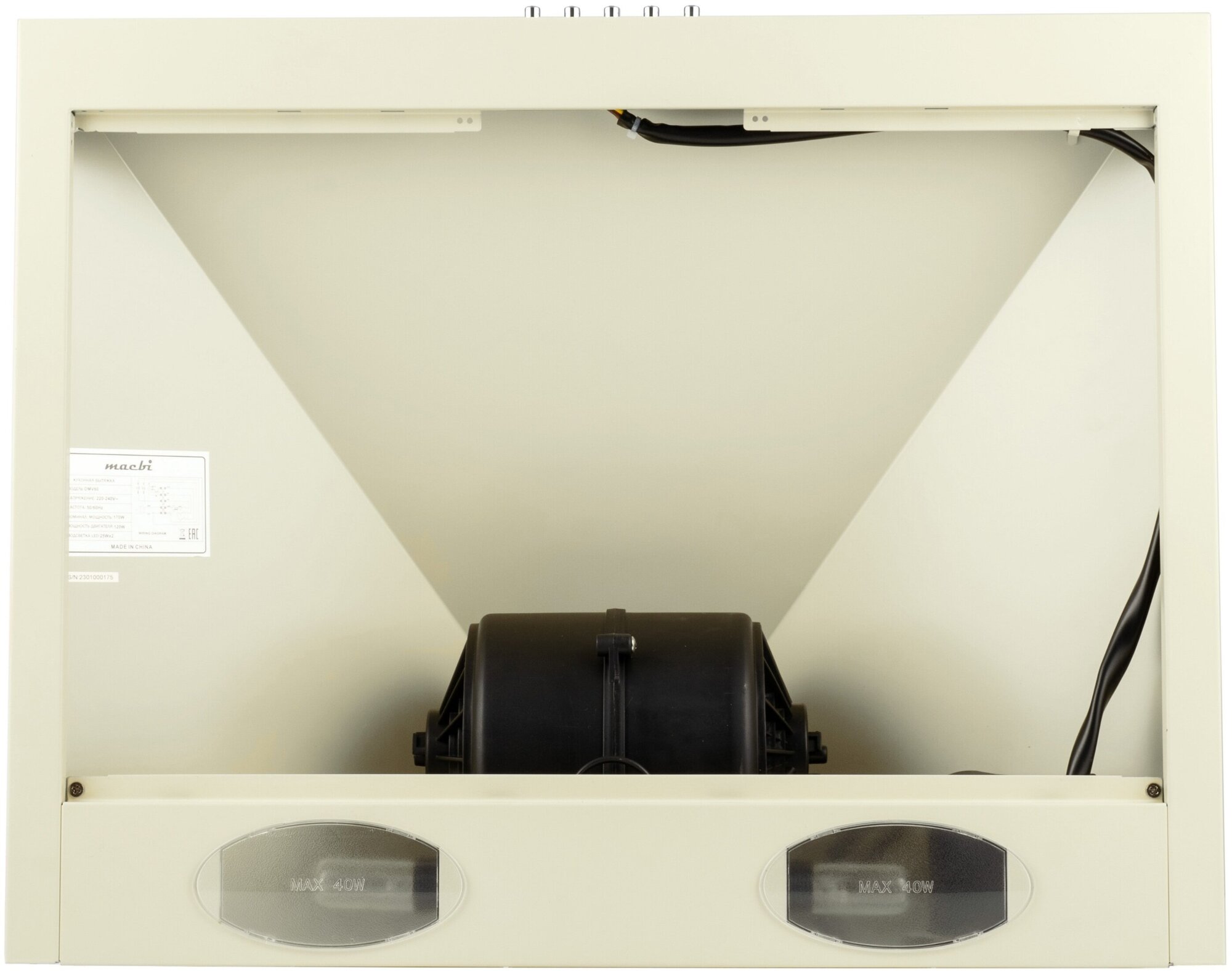Вытяжка кухонная MACBI DMV 60 ivori / 650m3 - фотография № 10