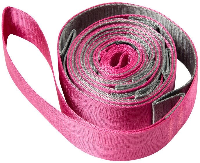 Лента замкнутая с захватами Лента для растяжек для фитнеса и йоги 250 на 38 см розовый