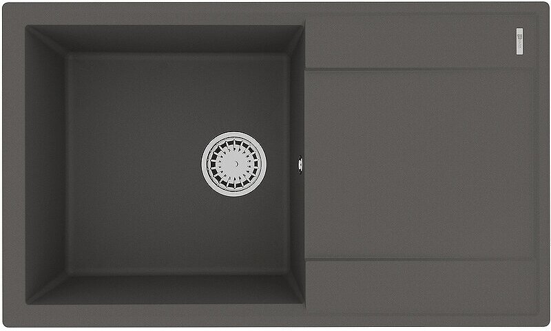 IMANDRA 840 Мойка кухонная из кварцгранита цвет: серый шёлк комплектация: крепеж, сливная арматура с переливом в комплекте арт.9910035