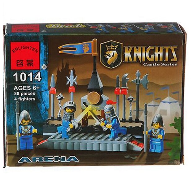 Конструктор Enlighten "Арена для рыцарских поединков" 1014 Knights Castle Series / 88 деталей
