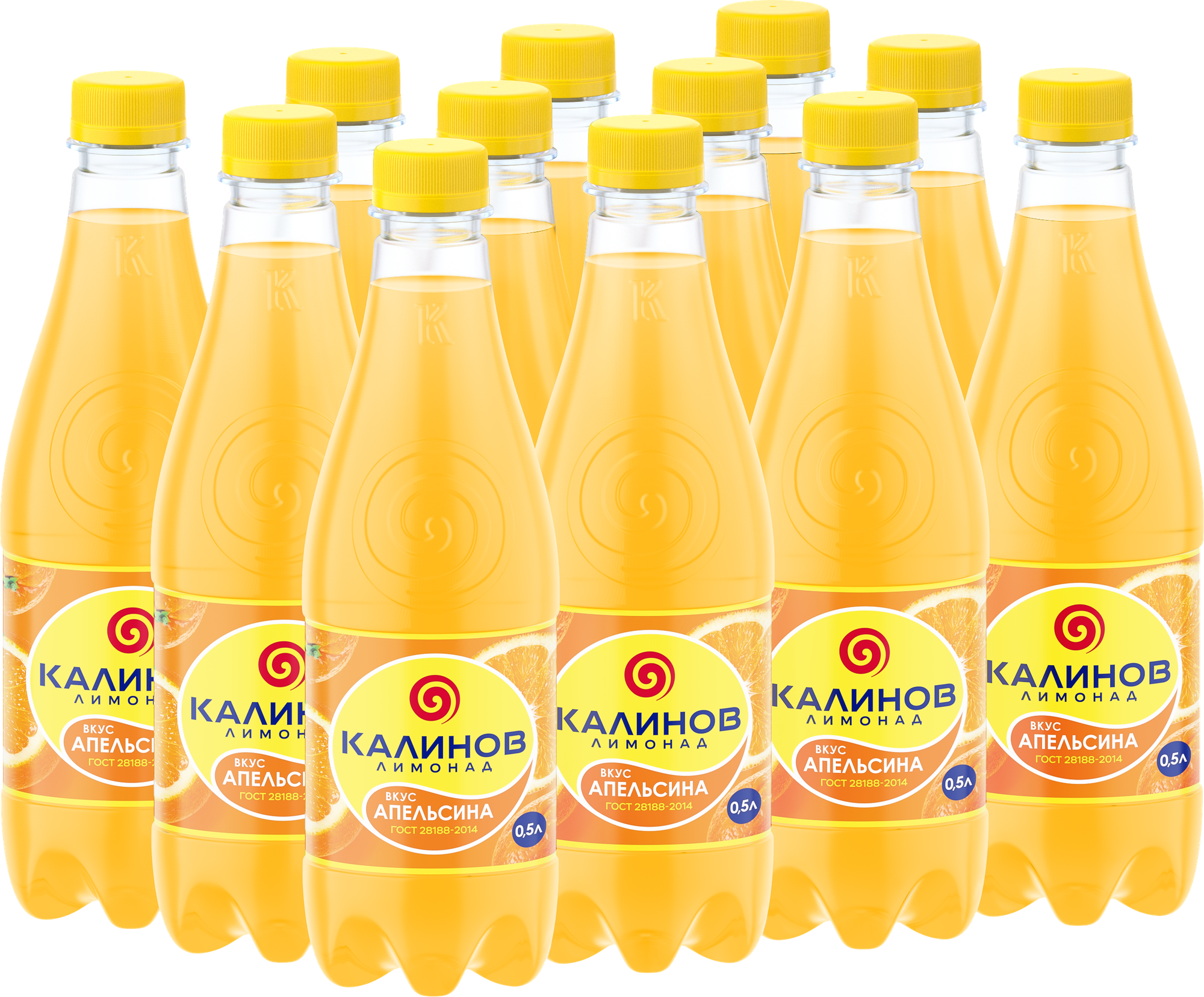 Лимонад Калинов Апельсин, 0.5 л, 12 шт.