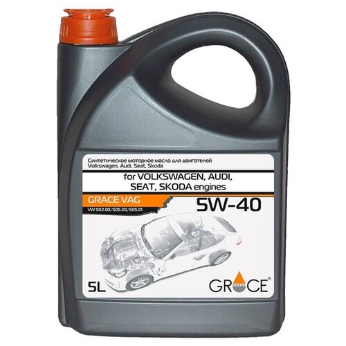 фото Синтетическое моторное масло grace lubricants vag 5w-40, 5 л
