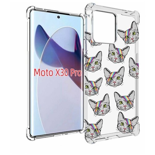 Чехол MyPads кот-с-молнией-на-лбу для Motorola Moto X30 Pro задняя-панель-накладка-бампер