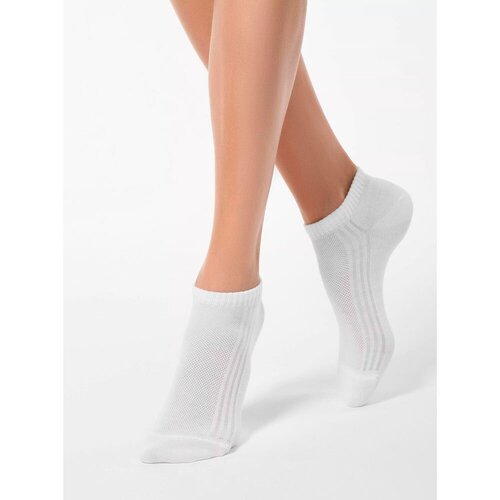 фото Женские носки conte elegant укороченные, размер 27, белый