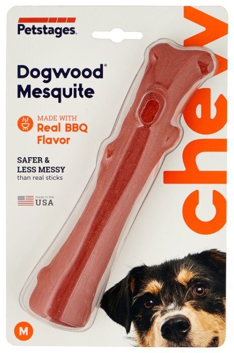 Petstages игрушка для собак Mesquite Dogwood с ароматом барбекю - 18 см