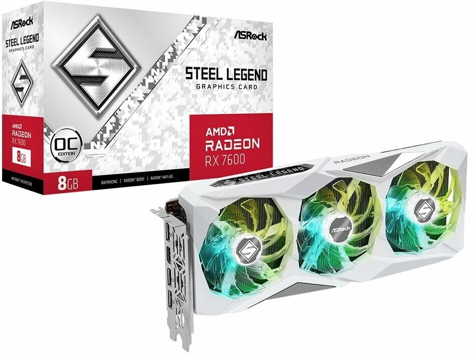 Видеокарта AMD Radeon RX 7600 Steel Legend 8G OC