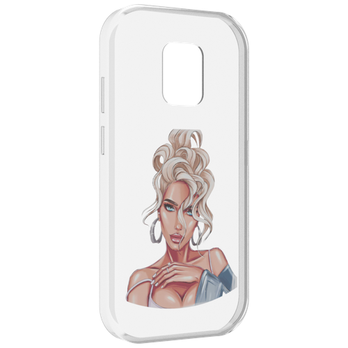 Чехол MyPads красивая-блондинка женский для UleFone Power Armor 14 / 14 Pro задняя-панель-накладка-бампер