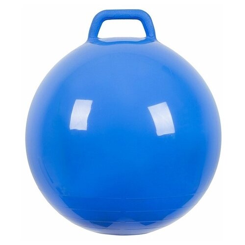 фото Мяч-прыгун с ручкой, голубой (500 мм) альпина пласт