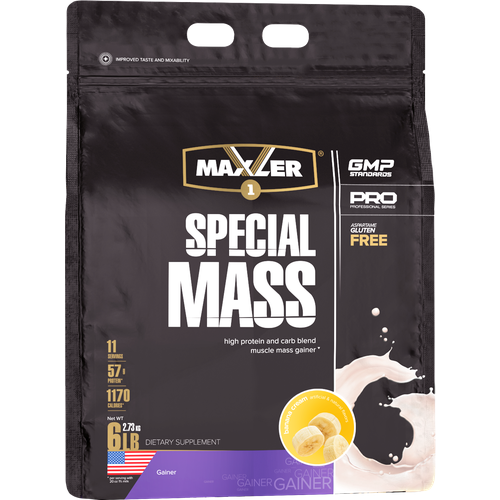 Гейнер Maxler Special Mass Gainer, 2730 г, банановый крем