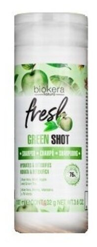 фото Salerm Cosmetics шампунь Biokera Fresh Green Shot с зеленым чаем и алоэ вера