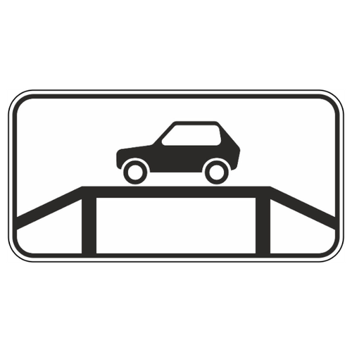 Дорожный знак 8.10 "Место для осмотра автомобилей", типоразмер 3 (350х700) световозвращающая пленка класс IIб (табличка)