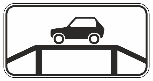 Дорожный знак 8.10 "Место для осмотра автомобилей", типоразмер 3 (350х700) световозвращающая пленка класс IIб (табличка)