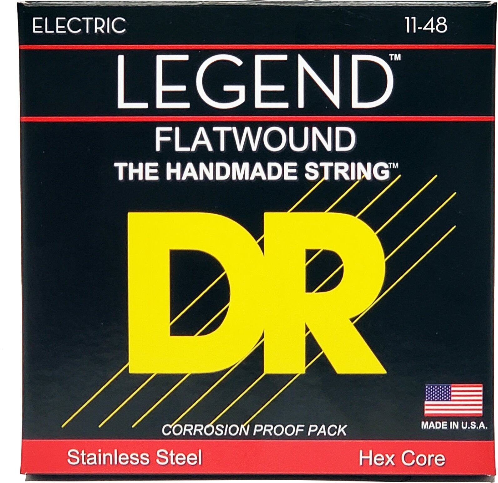 DR FL-11 LEGEND струны для электрогитары с плоской обмоткой 11 48