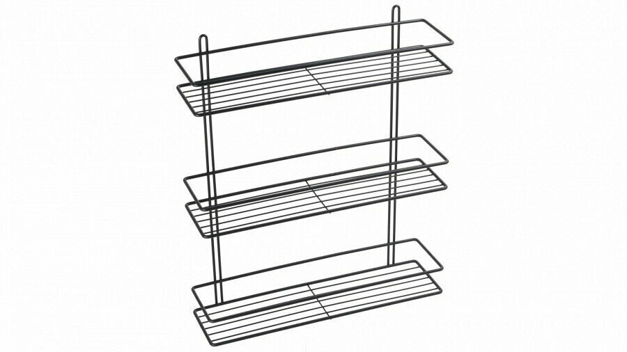 Полка прямая трехэтажная черная Fixsen FX-730B-3