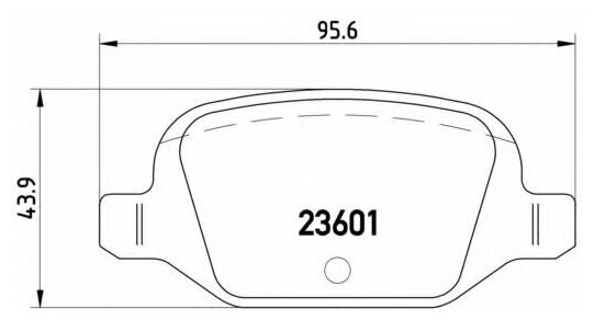 Колодки тормозные дисковые зад Brembo P 23 064