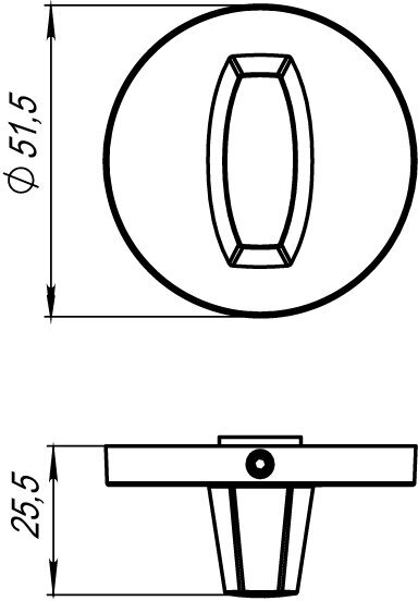 Ручка поворотная Armadillo (Армадилло) WC-BOLT BK6 URS BL-26 Черный - фотография № 3