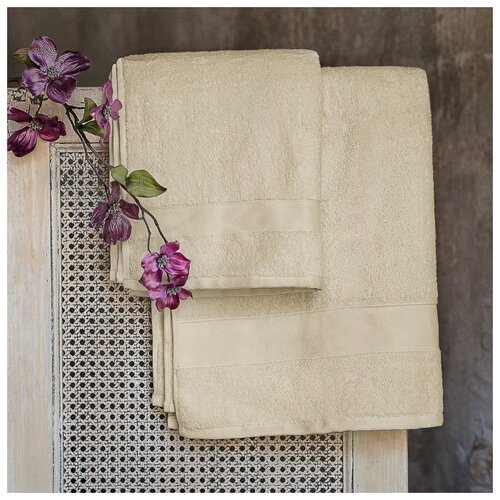фото Вильям робертс набор из 2 полотенец aberdeen цвет: бежевый 50х90 см, 70х140 см william roberts