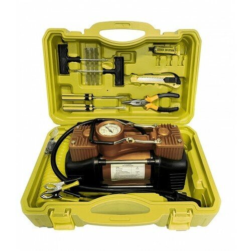 Компрессор Car Air Сompressor Kit 2 in 1 Yellow