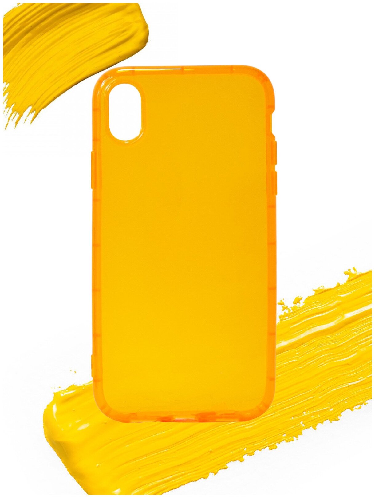 Чехол для Apple iPhone Xr / чехол на айфон хр прозрачный оранжевый