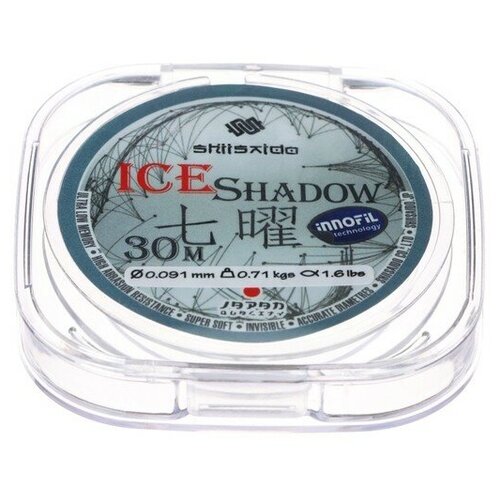 Леска Shii Saido Ice Shadow, L-30 м, d-0.091 мм, test-0.71 кг, прозрачная шнур плетеный shii saido akari 4x l 150 м d 0 330 мм test 15 86 кг yellow 10 100
