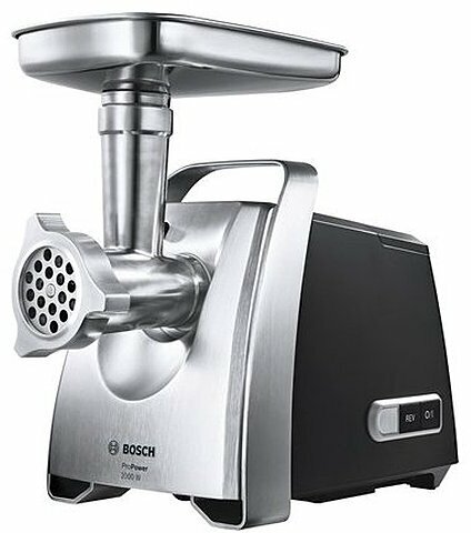 Мясорубка Bosch MFW68680, 2200 Вт, шинковка, нарезка кубиками, чёрный