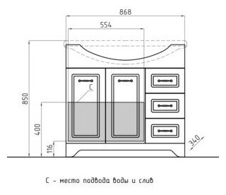 Мебель для ванной Style Line Олеандр-2 90 Люкс, белая - фотография № 14