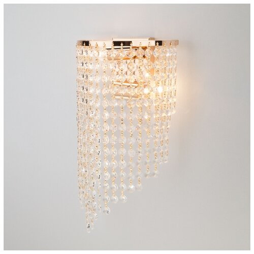 фото Бра с хрусталем eurosvet 3102/2 золото / прозрачный хрусталь