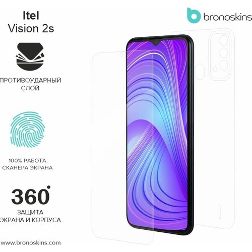 Защитная пленка для Itel Vision 2S (ProМатовая, Защита задней панели) защитная бронированная пленка для itel vision 3 plus proматовая защита задней панели